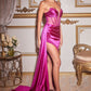 Cinderella Divine CD269 Floor Length Strapless Satin Corset Gown
