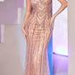 Cinderella Divine CD990 Floor Length Fitted Evening Gown