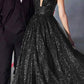 Cinderella Divine CD996 Floor Length A-line Glitter Ball Gown