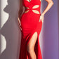 Cinderella Divine CH129 Long Fitted Sexy Cut Out Gown
