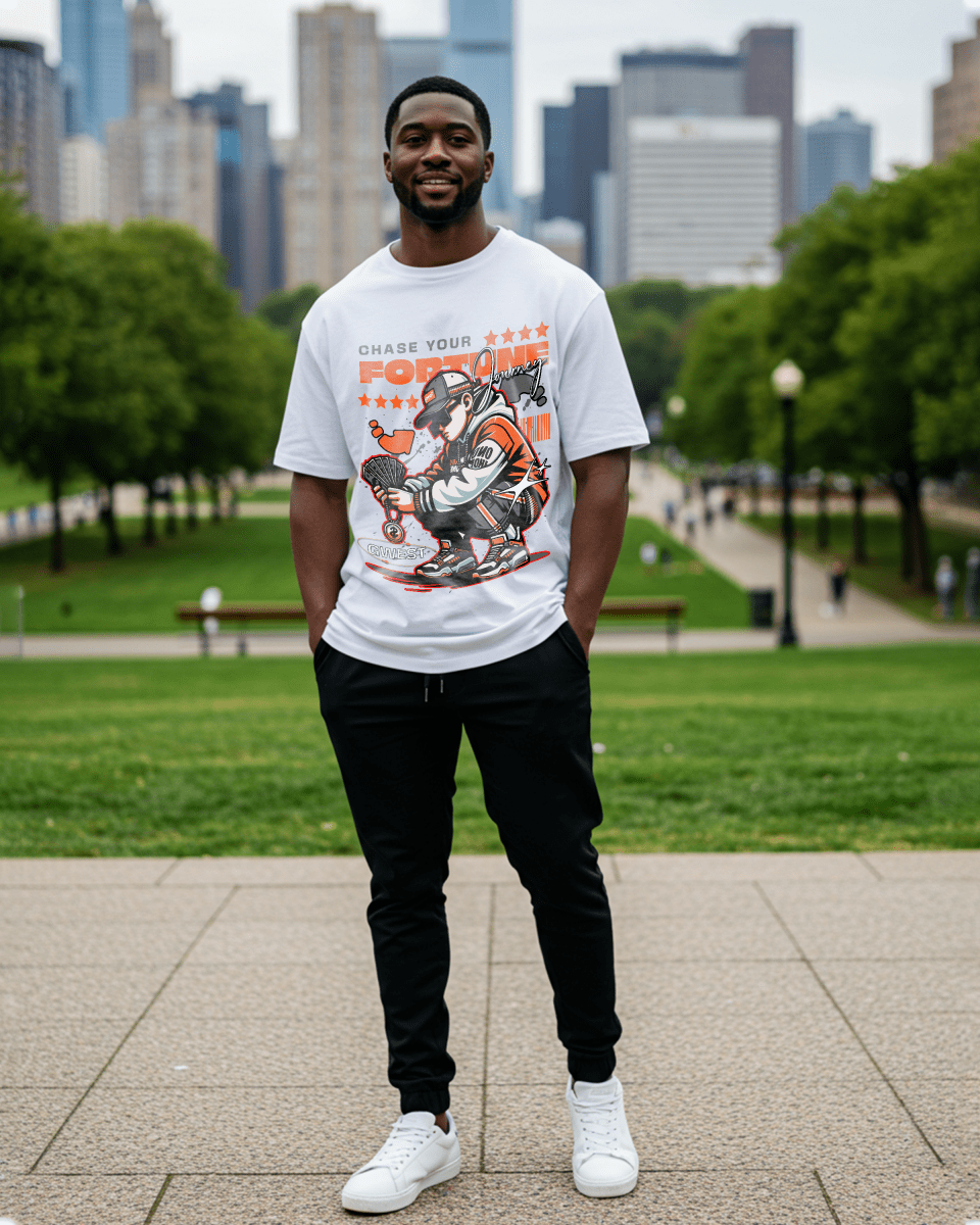 G West Chase Your Fortune Journey Oversized T-Shirt Mens
