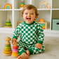 Checker Greatest Green Crew Neck Jogger Set