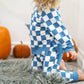 Checker Moody Blue Crew Neck Jogger Set