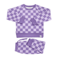 Checker Purple Haze Crew Neck Jogger Set