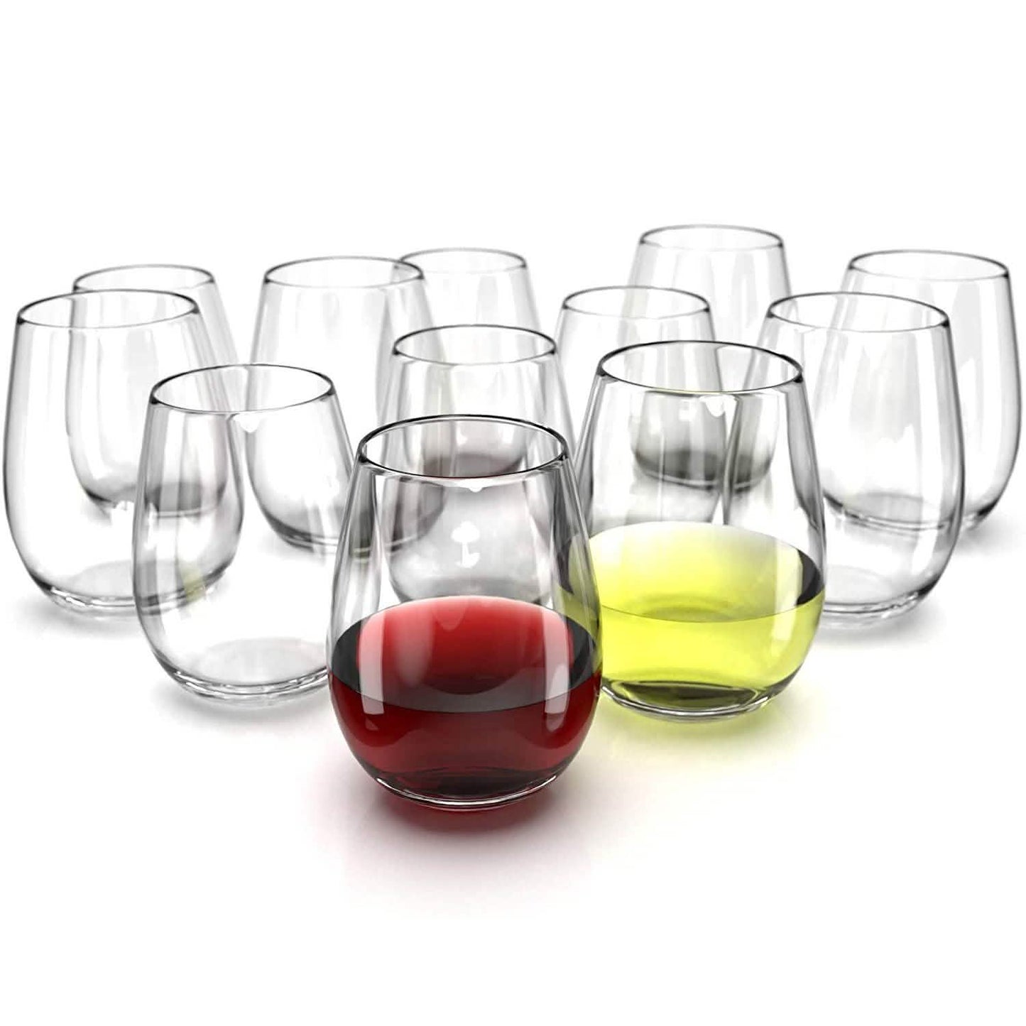 Juego de 6 copas de vino sin tallo Chef's Star de 17 oz y juego de 6 de 21 oz