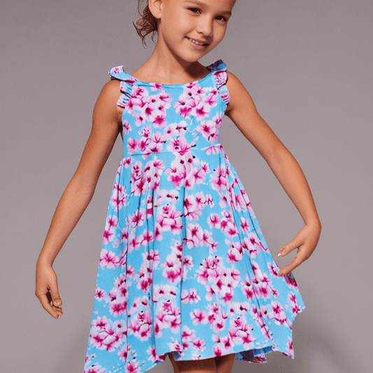 Vestido espalda nadadora Flor de cerezo