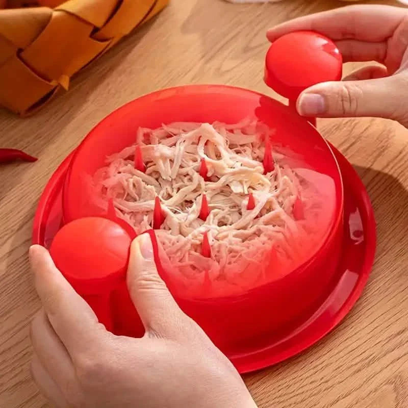Herramienta para desmenuzar pechugas de pollo con base antideslizante