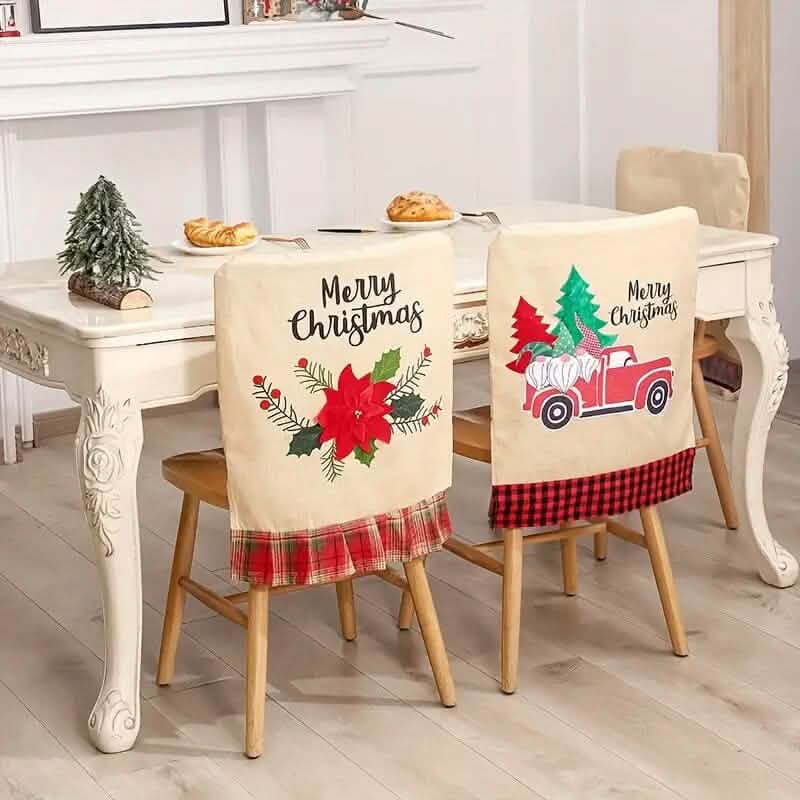 Fundas de silla para comedor navideñas