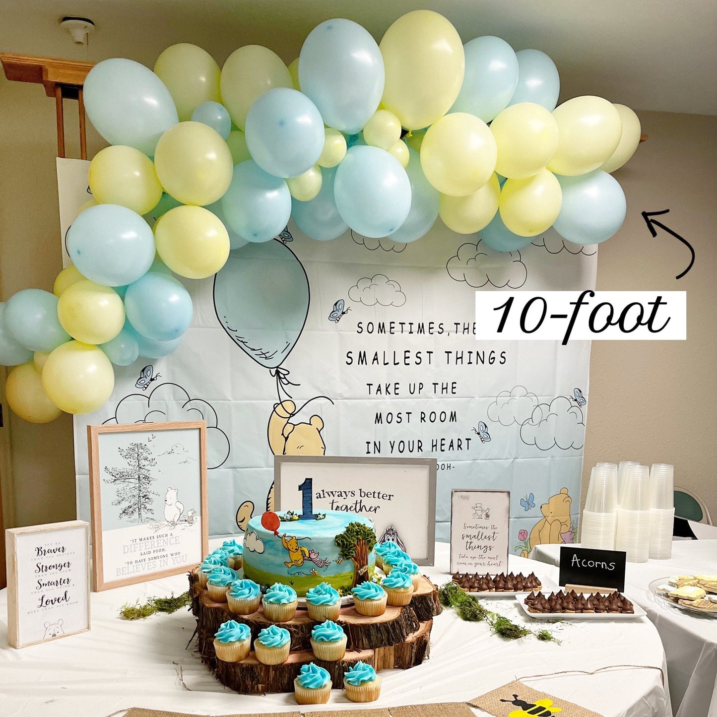 Pastel Blue & Yellow Balloon Garland Kit | First Bee Day & Baby Shower DIY Arch