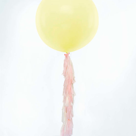Pink and Yellow Pastel Paper Tassel Tail