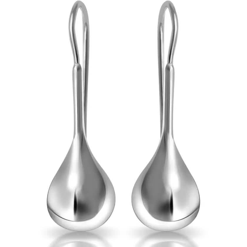 Pendientes colgantes clásicos de plata esterlina