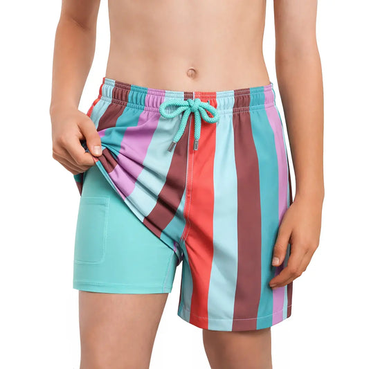 Coastal Cabana, Zest Boys Hybrid Short, Bóxer de natación y juego