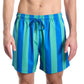 Coastal Cabana, Ocean and Palm Hybrid Short, Compression Lined Swim and Resort Trunk