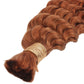 Pelo para trenzar 100 % humano a granel, ondulado profundo, color cobrizo 350
