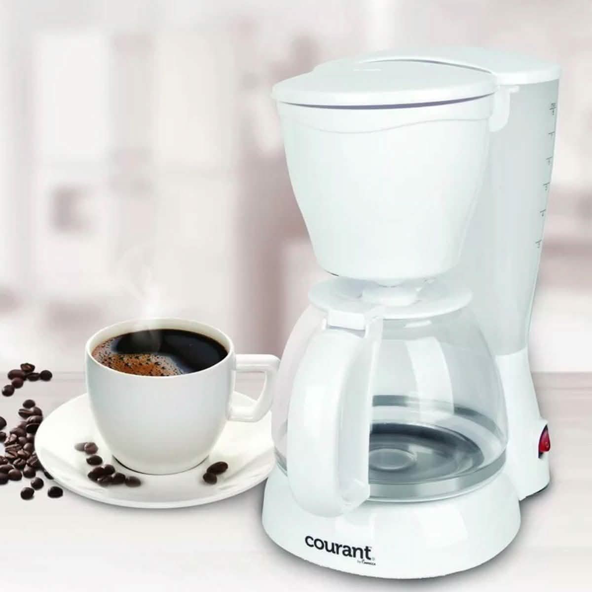 Cafetera Courant de 8 tazas con filtro permanente y cuchara