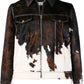 Men's Cowhide Hair-on Jacket, Cow Print