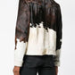 Men's Cowhide Hair-on Jacket, Cow Print