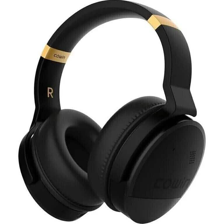 Auriculares inalámbricos Bluetooth con cancelación activa de ruido COWIN E8 negros y dorados (restaurados)