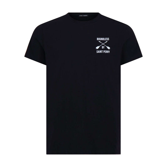 Camiseta negra de cuello redondo M1