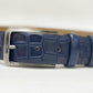 Maurice Crocodile Leather Belt - Navy