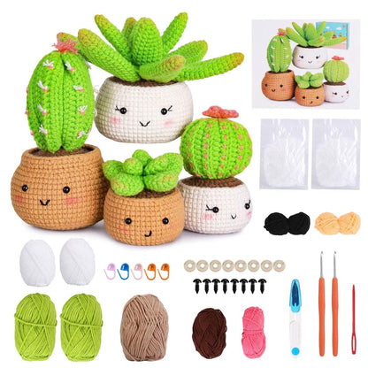Kit de ganchillo para principiantes, suministros de tejido DIY
