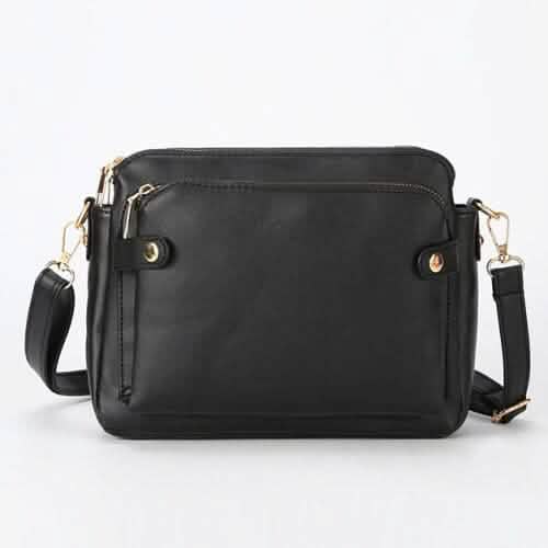 Bolso de hombro de cuero tipo bandolera y bolso de mano