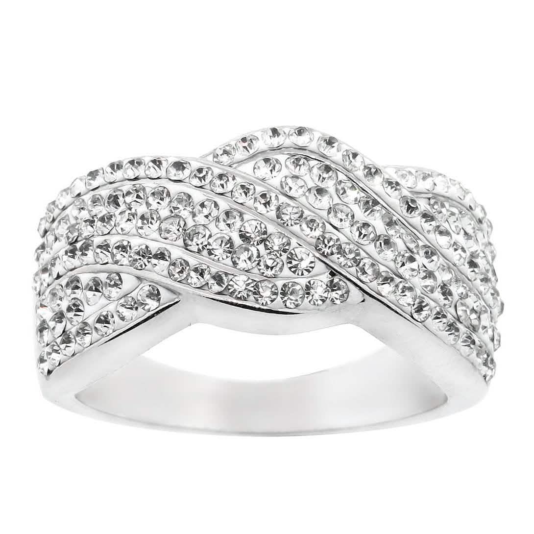 Anillo trenzado Crystal Twist