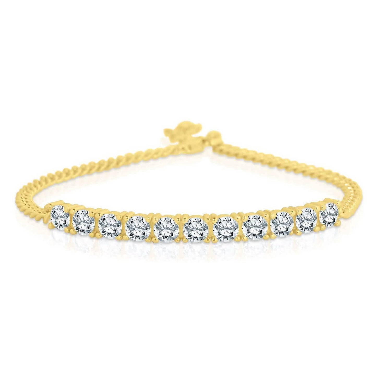 Brazalete con circonitas cúbicas y barra