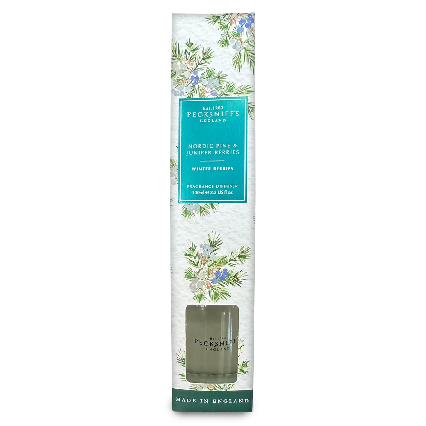 Difusor de pino nórdico y bayas de enebro Pecksniffs | 100ml/3.38 Fl Oz