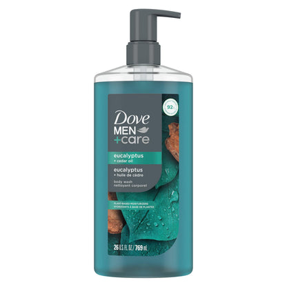 DOVE MEN + CARE Gel de Ducha Eucalipto + Aceite de Cedro para Reconstruir la Piel en la Ducha con Limpiadores y Humectantes de Origen Vegetal 769 ml