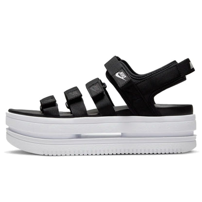 Sandalias Nike Icon Classic para mujer (DH0224-001BLACK/WHITE-WHITE) Talla 12