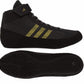 adidas Boys HVC Wrestling Shoe Black/Charcoal/Metallic Gold 13 Little Kid