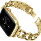 Seoaura Compatible with Apple Watch Band 41mm 40mm 38mm Stainless Steel Metal Cowboy Chain Style Replacement iWatch Series 10 9 8 7 6 5 4 3 2 1 SE Nike+ Sports Strap Wristband (41mm/40mm/38mm Gold)
