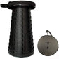Avenoir Taburete telescópico portátil, taburete plegable retráctil para camping, pesca, senderismo, viajes, colas, jardinería, carga máxima 180 kg (negro)