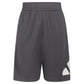 adidas Boys Elastic Waistband Essential Woven Sportswear Shorts Dark Grey