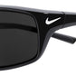 Nike EV1134-001 Adrenaline Sunglasses Shiny Black/White Frame Color Grey Lens Tint