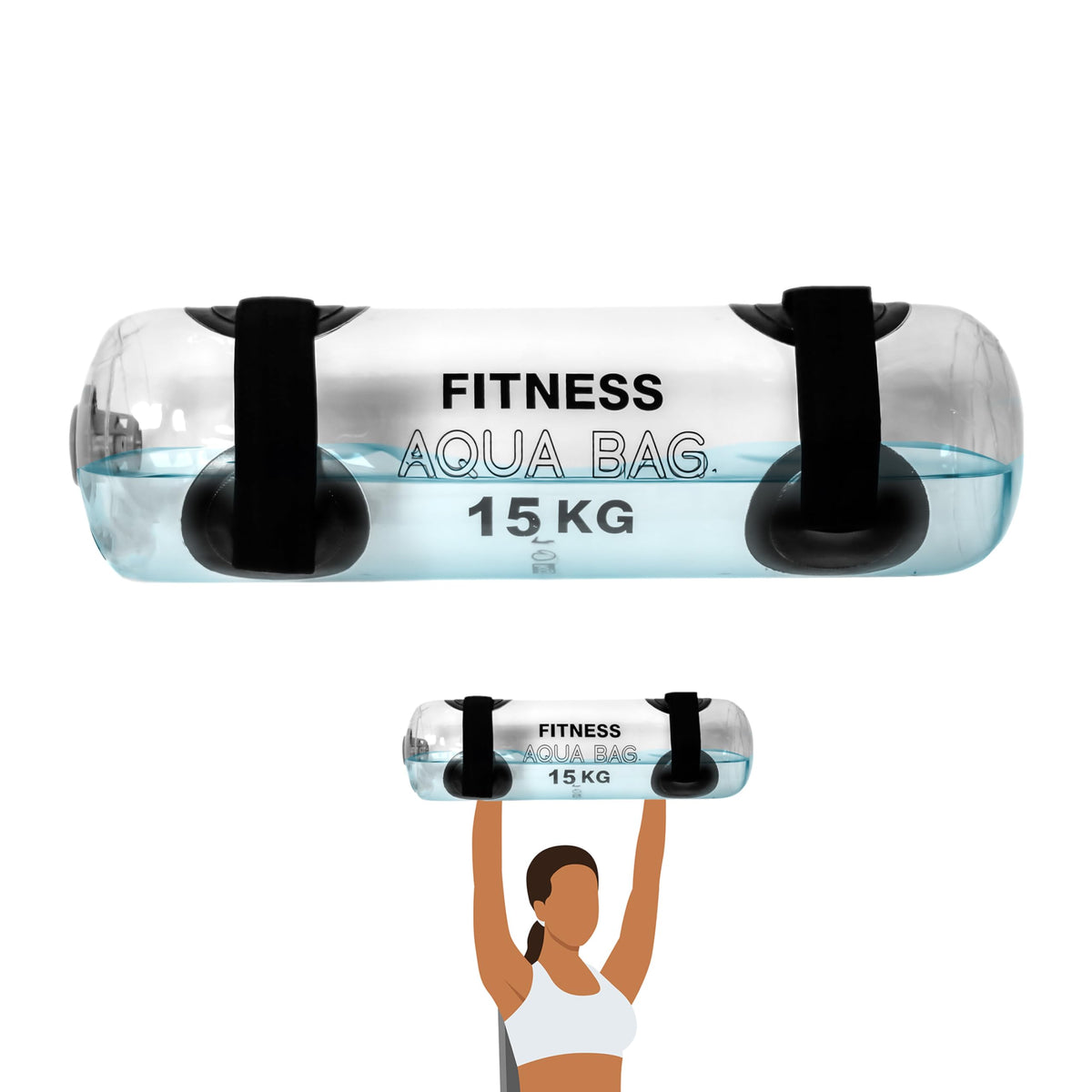 Trademark Innovations Sacos de agua con peso Equipo de entrenamiento acuático con peso Bolsa de entrenamiento acuático Peso máximo 15 kg