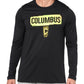 adidas Mens Long Sleeve Pre-Game T-Shirt Black/Columbus Crew Small