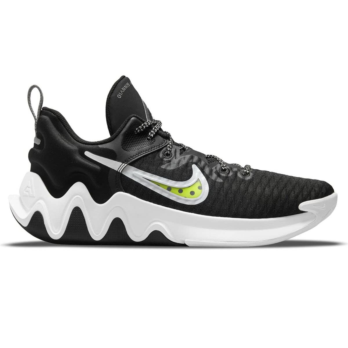 Nike Hombres Giannis Immortality Negro/Transparente-Blanco-Gris Lobo (CZ4099 010) - 9.5