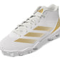 adidas Mens Adizero Impact.2 Molded American Football Sneaker White/Gold Metallic/White 13