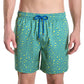 Deco Maze, Key Lime Hybrid Short, Compression Lined Swim and Resort Trunk