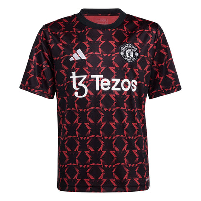 adidas Boys Manchester United Pre-Match Jersey Black/MUFC Red Medium