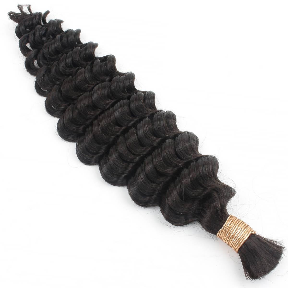 Cabello Trenzable 100% Humano Onda Profunda a Granel