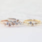 Delicate Cz Stackings Ring In 18Kt Gold