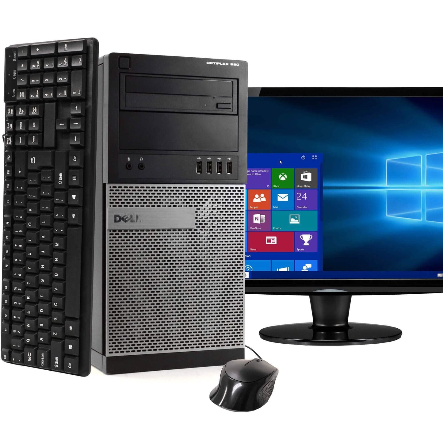 Dell OptiPlex 990 PC de sobremesa Windows 10 Home 64 bits con monitor panorámico de 22" (reacondicionado)