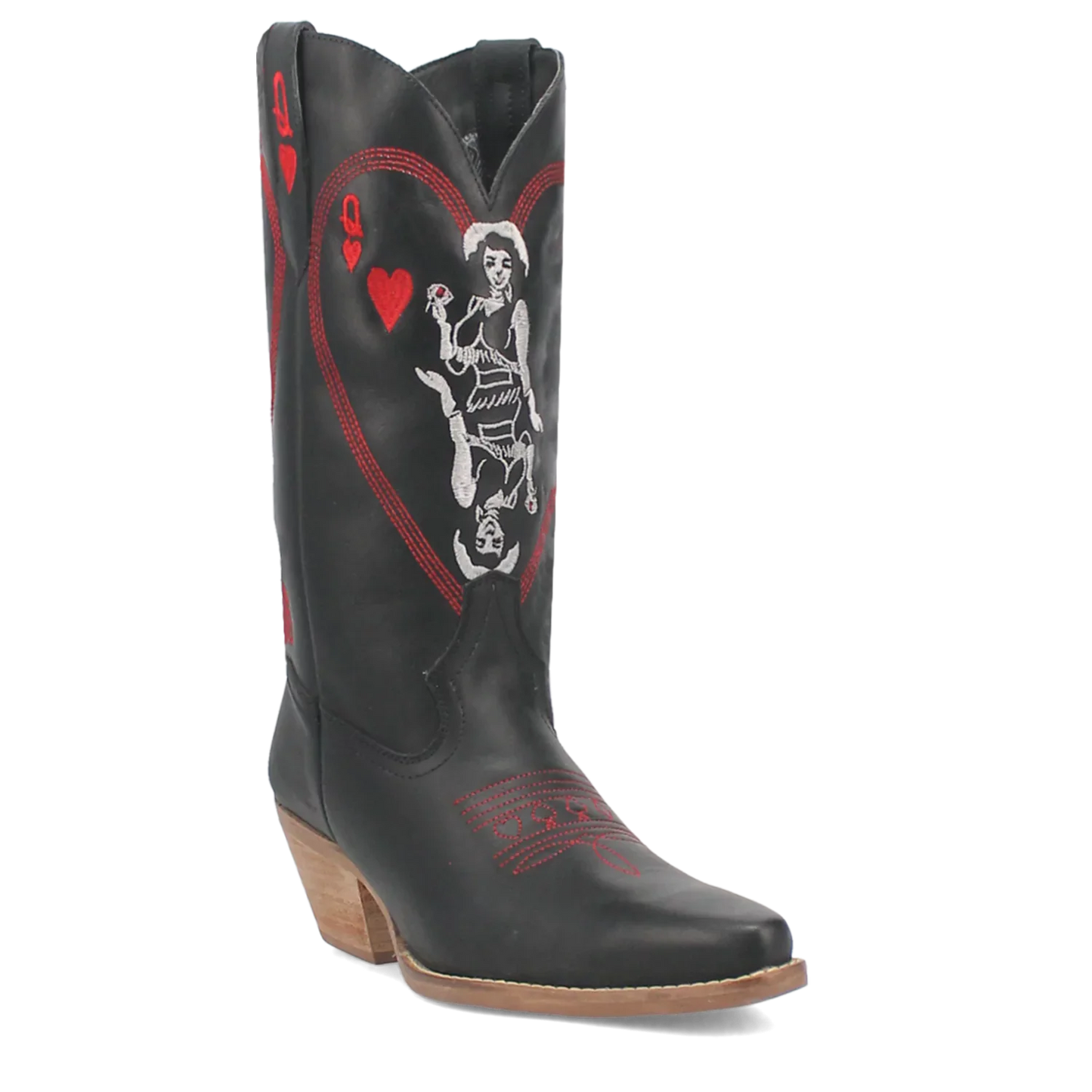 Dingo Queen A Hearts - Botas Vaqueras de Cuero para Mujer