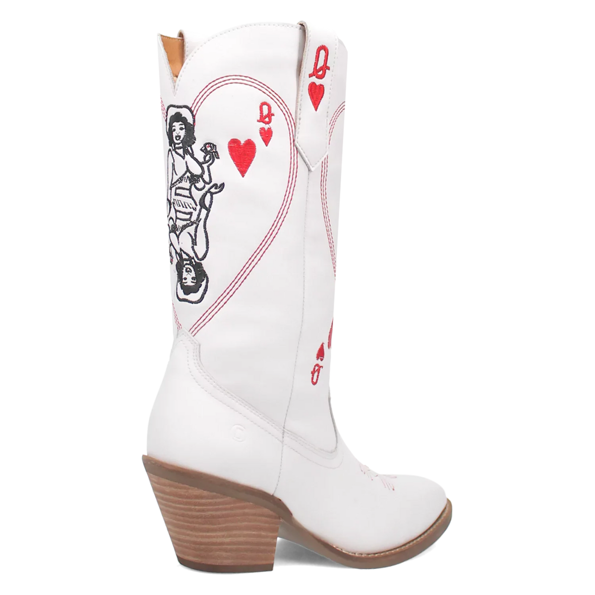 Dingo Queen A Hearts - Botas Vaqueras de Cuero para Mujer
