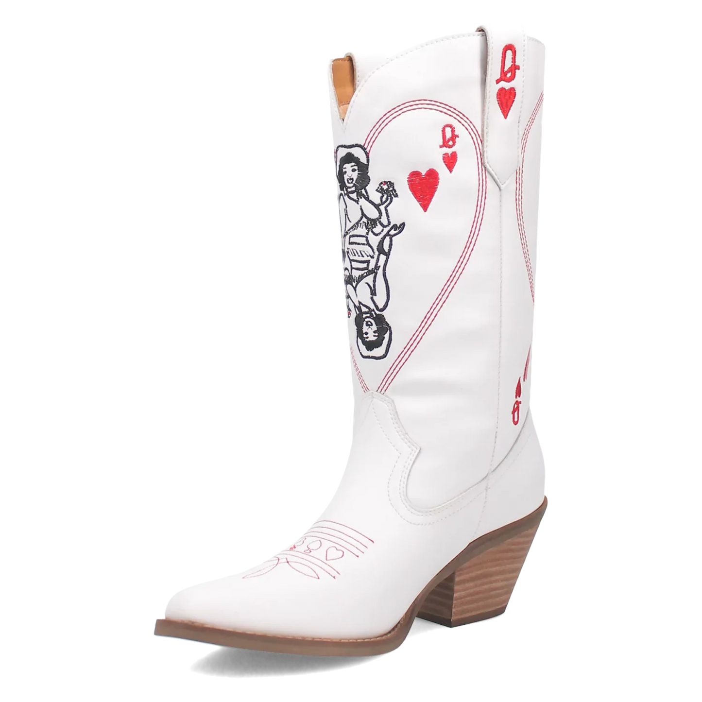 Dingo Queen A Hearts - Botas Vaqueras de Cuero para Mujer