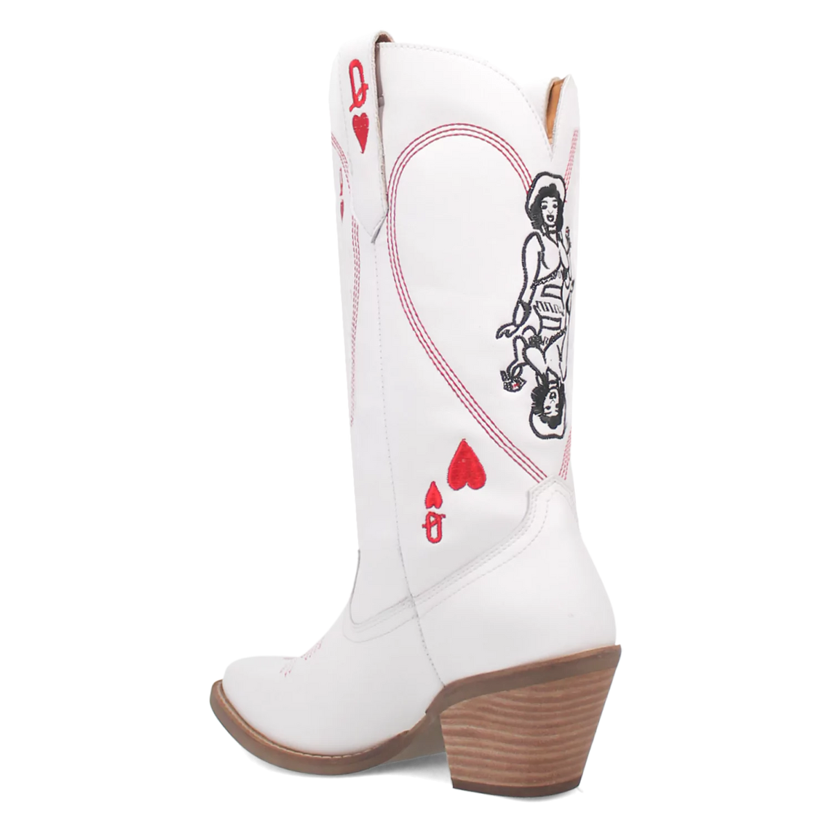 Dingo Queen A Hearts - Botas Vaqueras de Cuero para Mujer