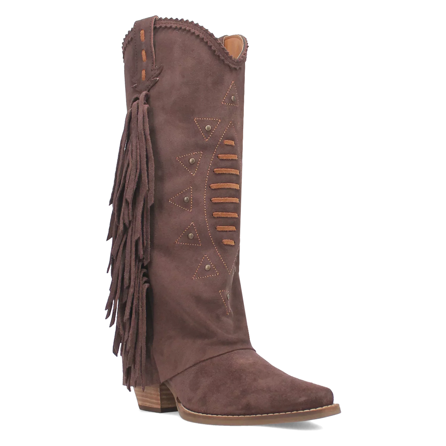 Sendero Dingo Spirit - Botas vaqueras de cuero de ante para mujer